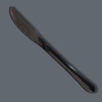 Black Reusable Plastic Knife