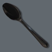 Black Reusable Plastic Spoon