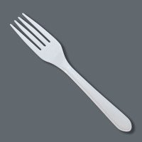 White Reusable Plastic Fork