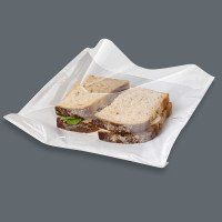 White Paper Sandwich Bags with Film Front