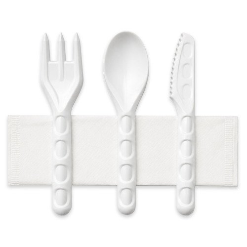 Bagasse Cutlery 4-in-1 Set | Fork, Knife, Spoon & Napkin
