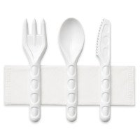 Bagasse Cutlery 4-in-1 Set | Fork, Knife, Spoon & Napkin