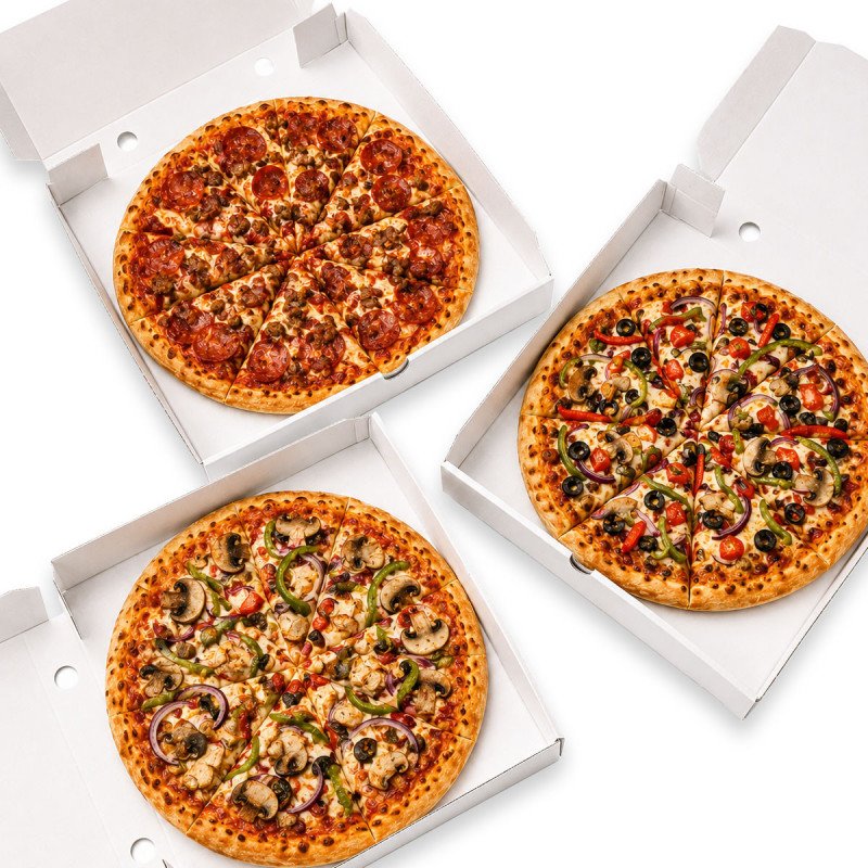 White Pizza Boxes | 7, 9, 10 & 12 Inch