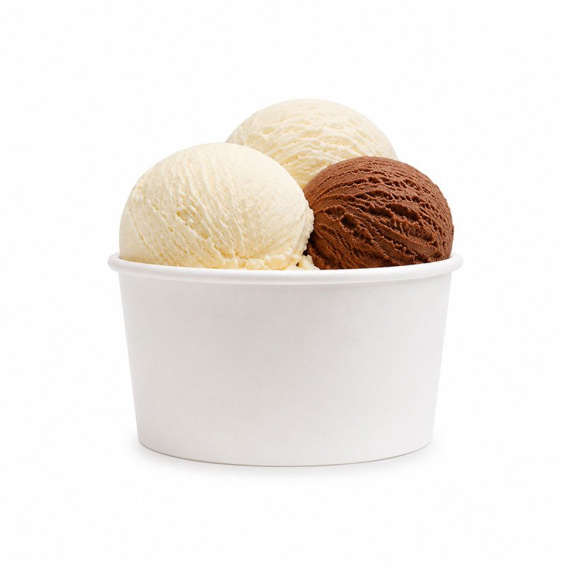 6oz White Paper Ice Cream Tubs