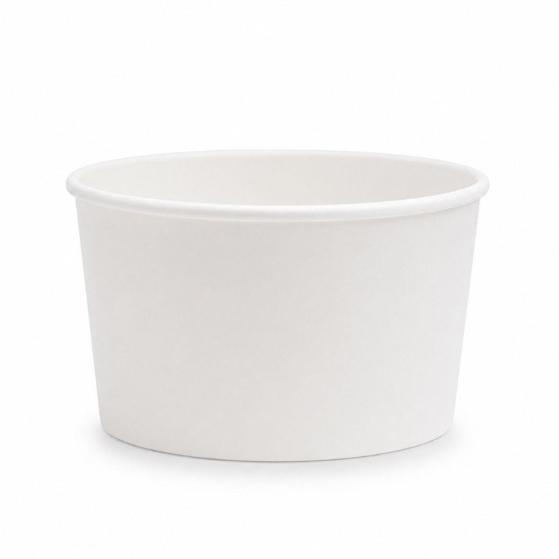 8oz White Paper Ice Cream Tubs