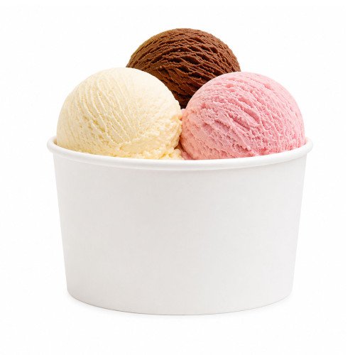 8oz White Paper Ice Cream Tubs