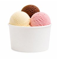 8oz White Paper Ice Cream Tubs