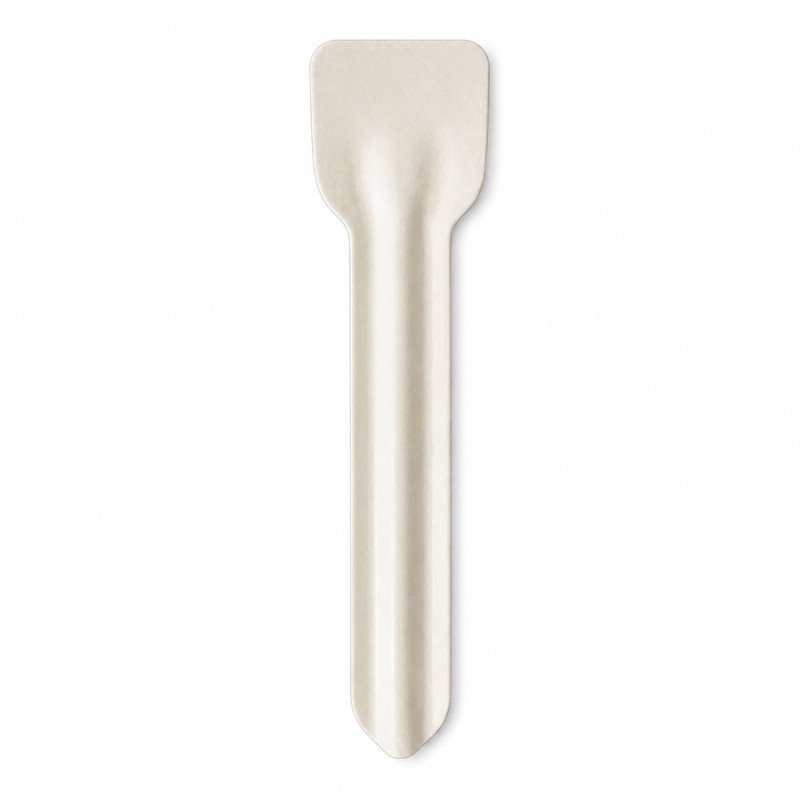 Paper Ice Cream Spoons - White 95mm