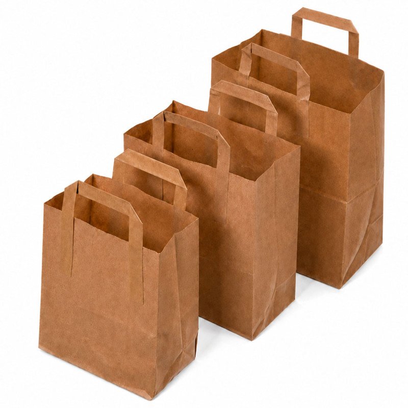 Brown Paper Bags with Handles | Small, Medium & Large