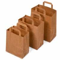 Brown Paper Bags with Handles | Small, Medium & Large