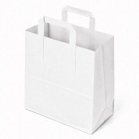 White Paper Bags with Handles | Small, Medium & Large