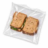 White Paper Sandwich Bags with Film Front