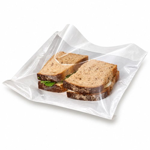 White Paper Sandwich Bags with Film Front