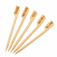 Bamboo Steak Markers | Rear to Well Done