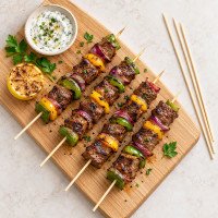 Wooden BBQ Skewers for Kebabs & Grilling