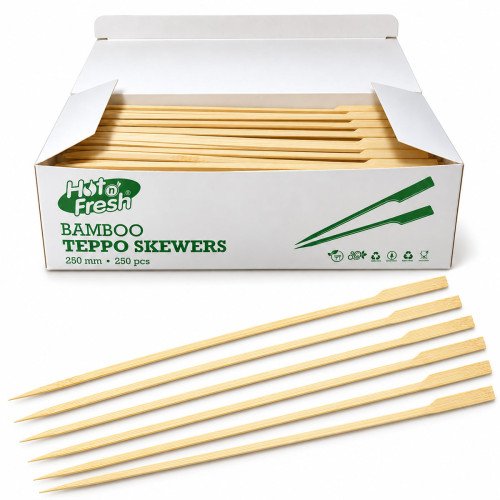Long Bamboo Paddle Skewers – 250mm | GreenFeel