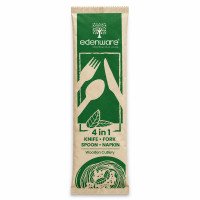 Wooden Cutlery Sets 4-in-1 Individually Wrapped | GreenFeel