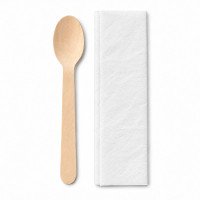 Individually Wrapped Wooden Spoon & Napkin Sets | GreenFeel