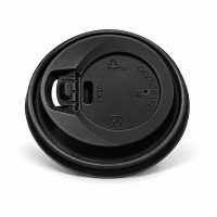 8oz Black Sip-Lock Reclosable Paper Cup Lids
