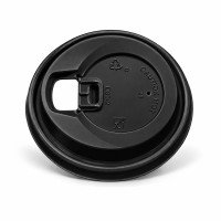 8oz Black Sip-Lock Reclosable Paper Cup Lids