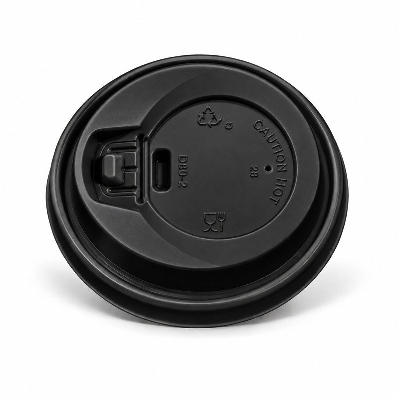 12/16/20oz Black Sip-Lock Reclosable Cup Lids