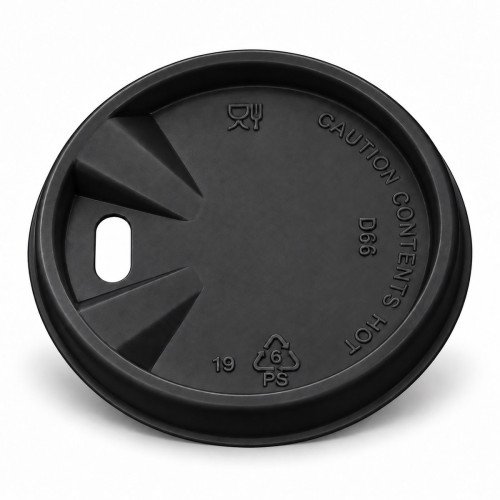4oz Black Sip Through Coffee Cup Lids