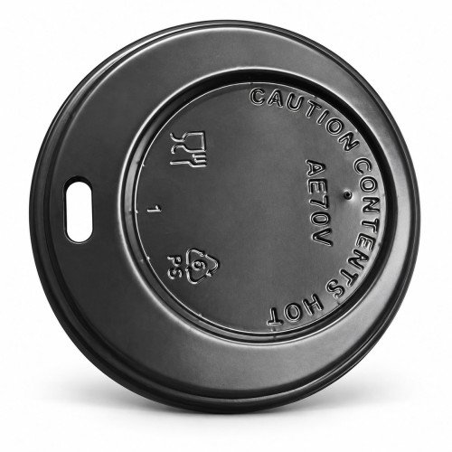 6 & 7oz Black Sip Through Coffee Cup Lids