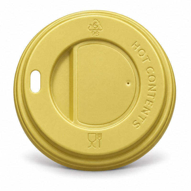 8oz Gold Sip-Through Coffee Cup Lids