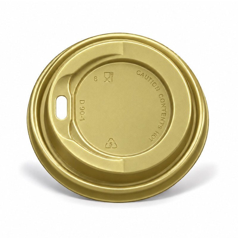 12/16/20oz Gold Sip-Through Coffee Cup Lids