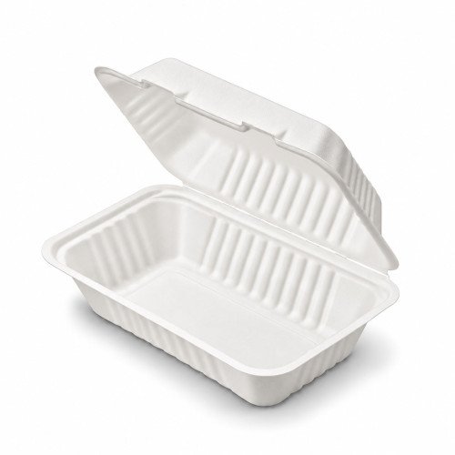 7 x 5" Bagasse Clamshell Containers - GreenFeel