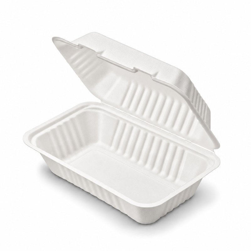 7 x 5" Bagasse Clamshell Containers - GreenFeel