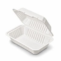 7 x 5" Bagasse Clamshell Containers - GreenFeel