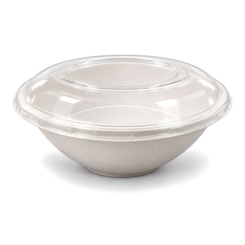 1190cc Bagasse Round Bowl & rPET Lids- GreenFeel