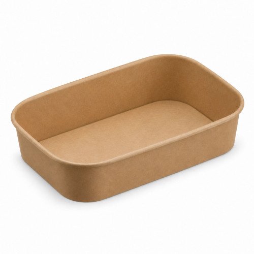 500ml Rectangular Kraft Bowl