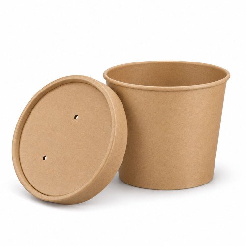 12oz Kraft Heavy Duty Soup Containers - GreenFeel