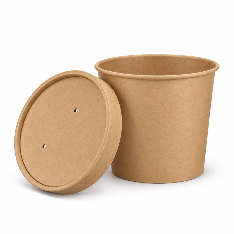 16oz Kraft Heavy Duty Soup Containers - GreenFeel