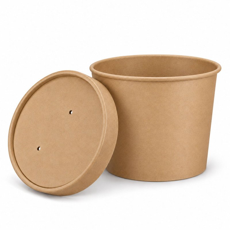 26oz Kraft Heavy Duty Soup Containers - GreenFeel
