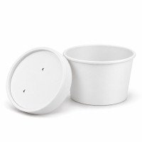 8oz White Heavy Duty Soup Containers - GreenFeel