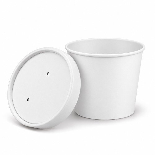 12oz White Heavy Duty Soup Containers - GreenFeel