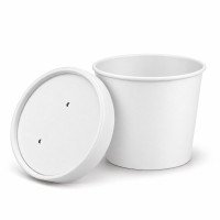 12oz White Heavy Duty Soup Containers - GreenFeel