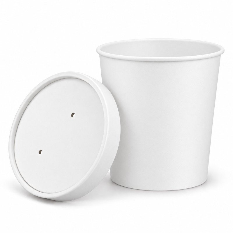 32oz White Heavy Duty Soup Containers - GreenFeel