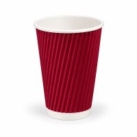 12oz Red Ripple Paper Cup - GreenFeel