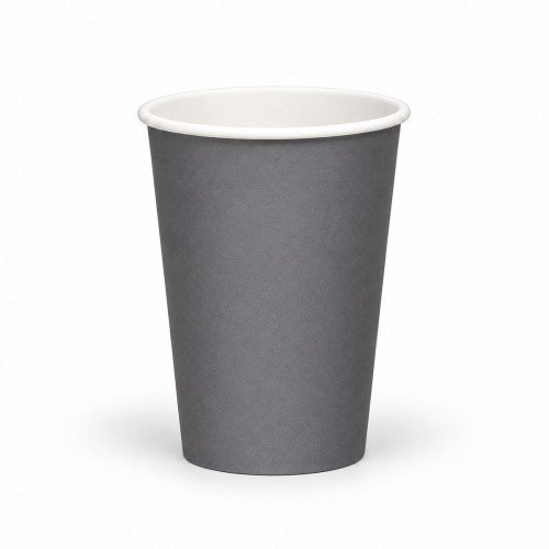 12oz Single Wall Grey Paper Cup - GreenFeel