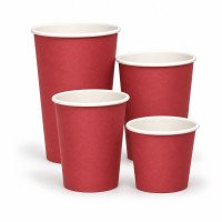 8oz Single Wall Red Paper Cup - GreenFeel