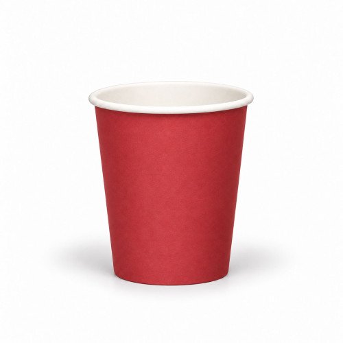 8oz Single Wall Red Paper Cup - GreenFeel