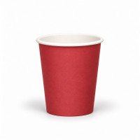 8oz Single Wall Red Paper Cup - GreenFeel