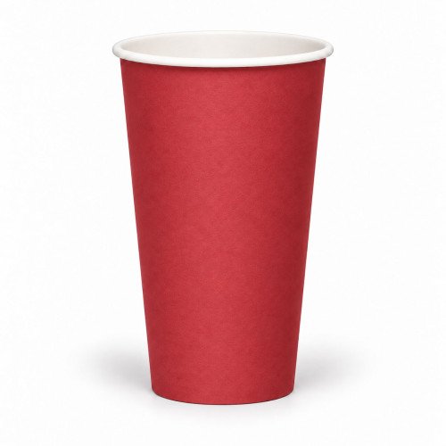 16oz Single Wall Red Paper Cup - GreenFeel