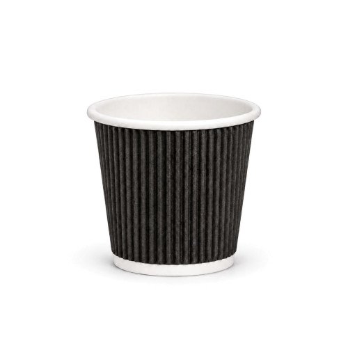 4oz Black Ripple Cups