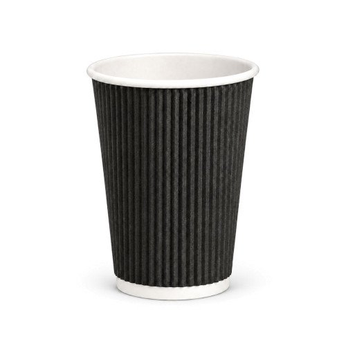 12oz Black Ripple Cups