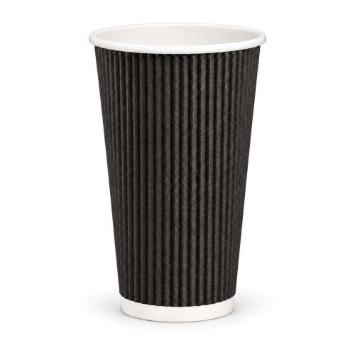 16oz Black Ripple Cups